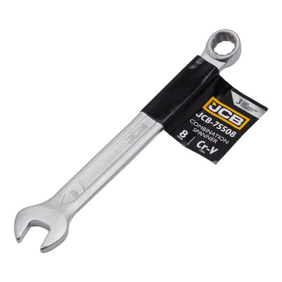 Ключ рожково-накидний JCB Tools CR-V, штамп. (8 мм) JCB-75508