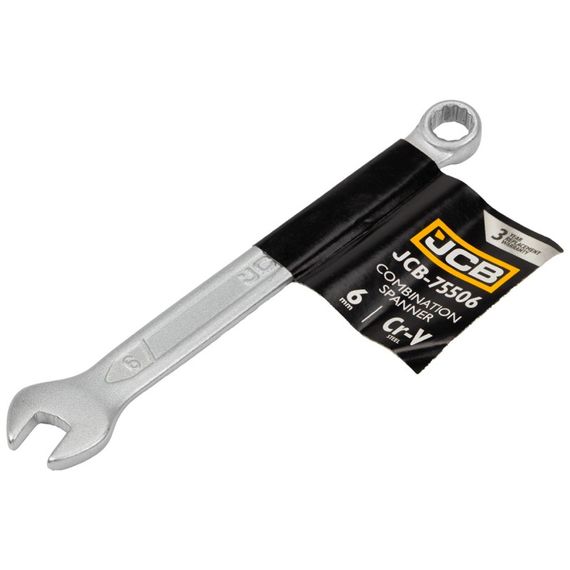 Ключ рожково-накидний JCB Tools CR-V, штамп. (6 мм) JCB-75506
