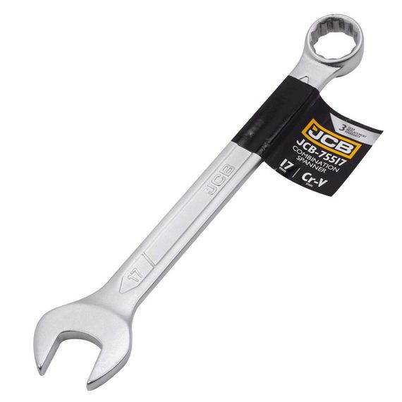 Ключ рожково-накидний JCB Tools CR-V, штамп. (17 мм) JCB-75517