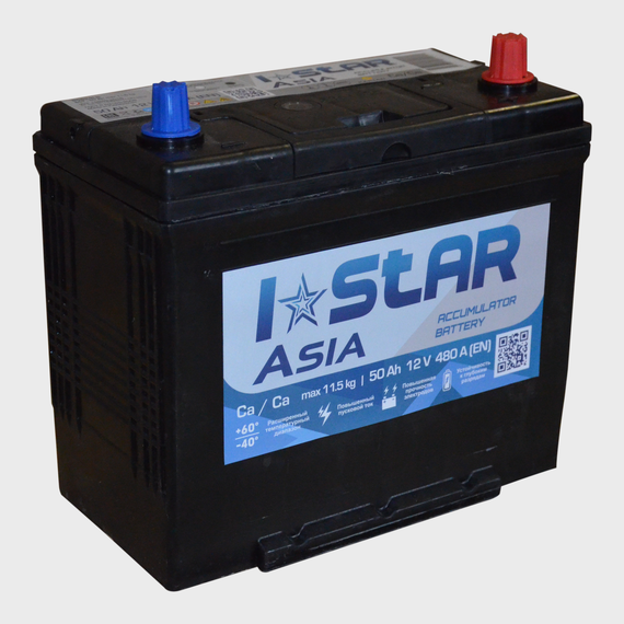 Автомобільний акумулятор 50Ah I STAR ASIA (-/+) EN480 B24 тонка клема