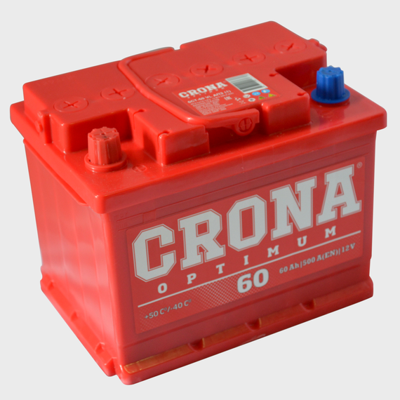 Аккумулятор автомобильный 60Ah CRONA (+/-) EN520 Полярность L+