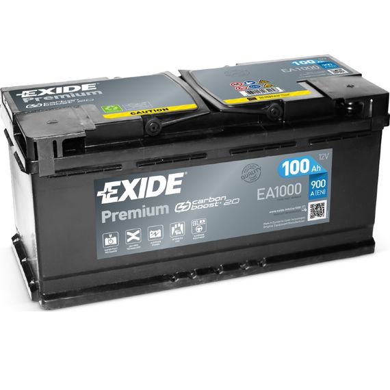 Акумулятор автомобільний 100Ah EXIDE PREMIUM (-/+) 900EN (EA1000)