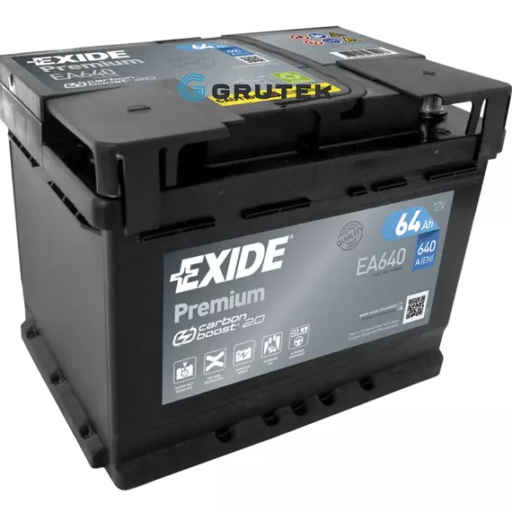 Акумулятор автомобільний 64Ah EXIDE PREMIUM (-/+) 640EN (EA640)
