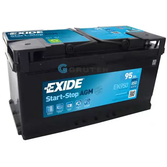 Акумулятор автомобільний 95Ah EXIDE START-STOP AGM (-/+) 850EN (EK950)