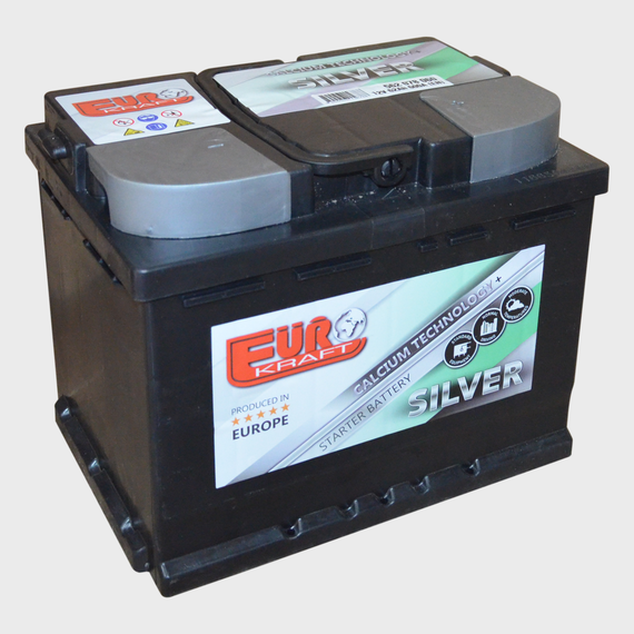 Аккумулятор автомобильный 62Ah EUROKRAFT  SILVER (-/+) EN600 