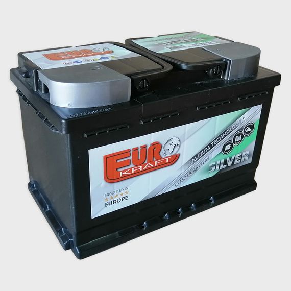 Автомобільний акумулятор 75Ah EUROKRAFT SILVER (-/+) EN720 