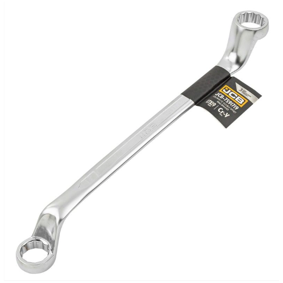 Ключ накидний відігнутий на 75 град. 17х19 мм JCB Tools JCB-7591719