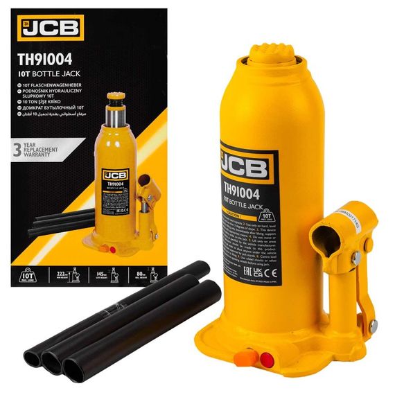 Домкрат бутылочный 10т JCB Tools JCB-TH91004