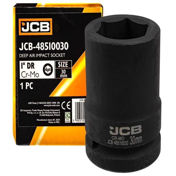 Головка ударна глибока 1" 30мм (6-гранна) JCB Tools JCB-48510030