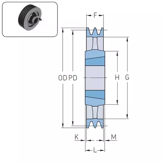 Шкив Шків 3 SPB 224 TB