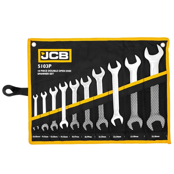 Набір рожково-накидних ключів в чохлі, (8-36 мм), 10 од. JCB Tools JCB-5103P