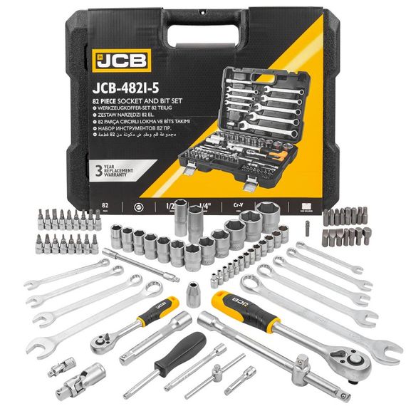 Набір інструментів 82 од. 1/4", 1/2" ( 6гр.) JCB Tools JCB-4821-5