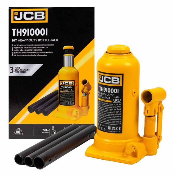 Домкрат бутылочный JCB Tools 10т JCB-TH910001