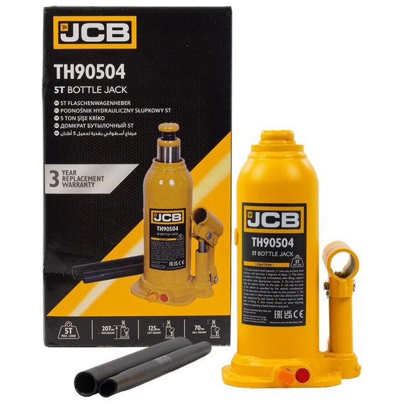 Домкрат пляшковий 5т JCB Tools JCB-TH90504