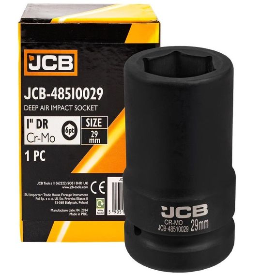 Головка ударна глибока 1" 29мм (6-гранна) JCB Tools JCB-48510029