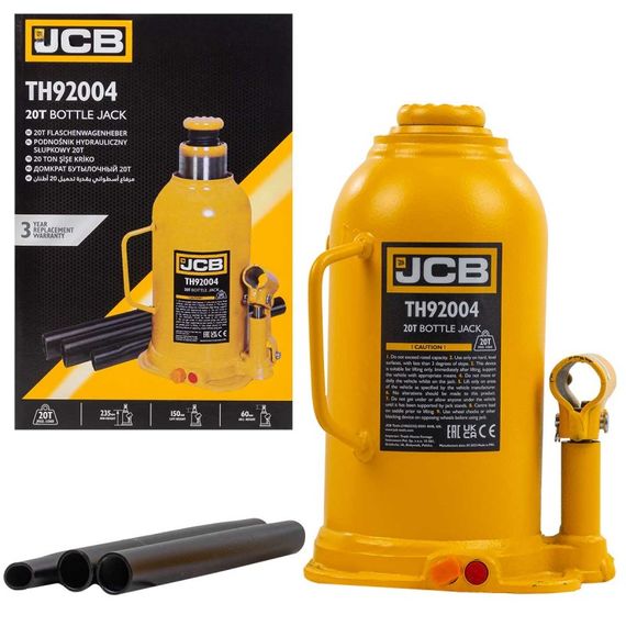 Домкрат бутылочный 20т JCB Tools JCB-TH92004