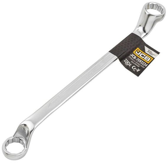 Ключ накидний відігнутий на 75 град. 22х24 мм JCB Tools JCB-7592224