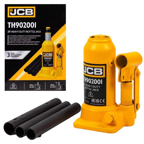 Домкрат бутылочный JCB Tools 2т JCB-TH902001