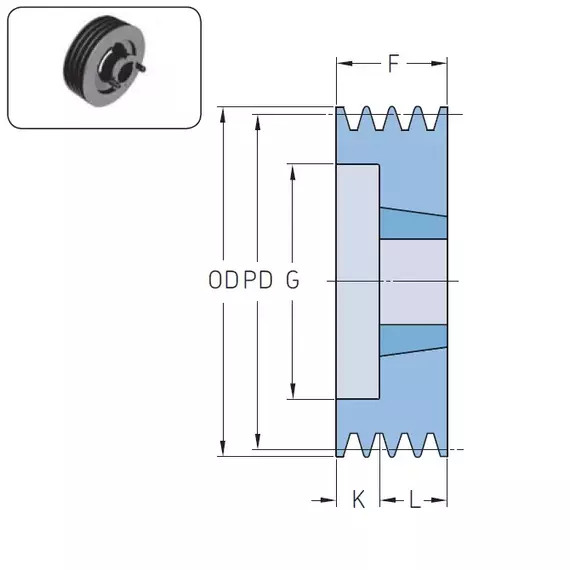Шкив PHP 2SPB170TB
