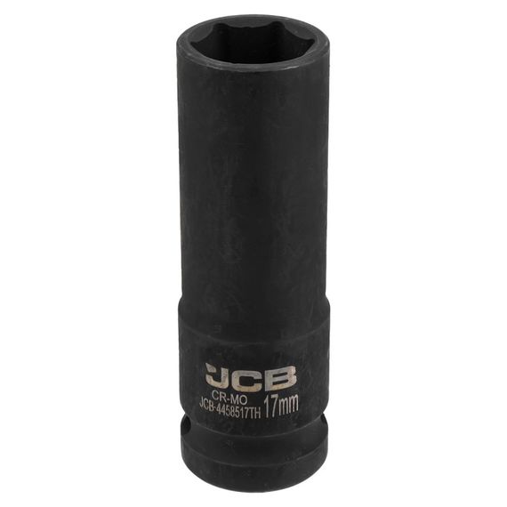 Головка торцевая ударная глубокая тонкостенная 1/2” 17мм (6-гранная) JCB Tools JCB-4458517TH