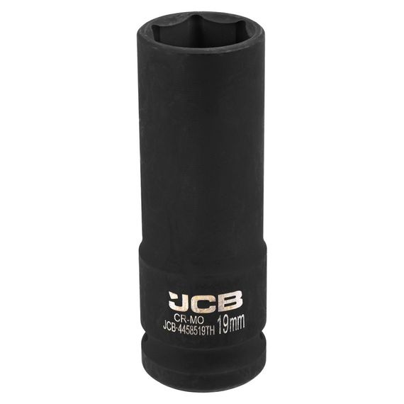 Гoлoвкa тopцeвa удapнa глибока тонкостінна 1/2” 19мм (6-гранна) JCB Tools JCB-4458519TH