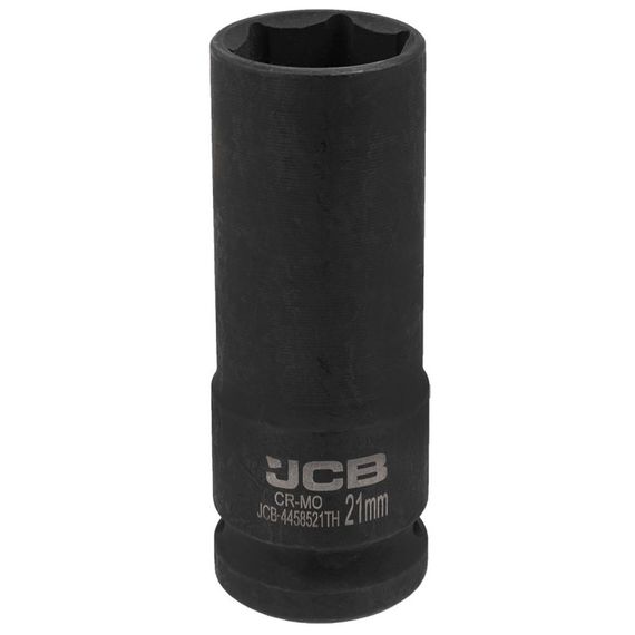Головка торцевая ударная глубокая тонкостенная 1/2” 21мм (6-гранная) JCB Tools JCB-4458521TH