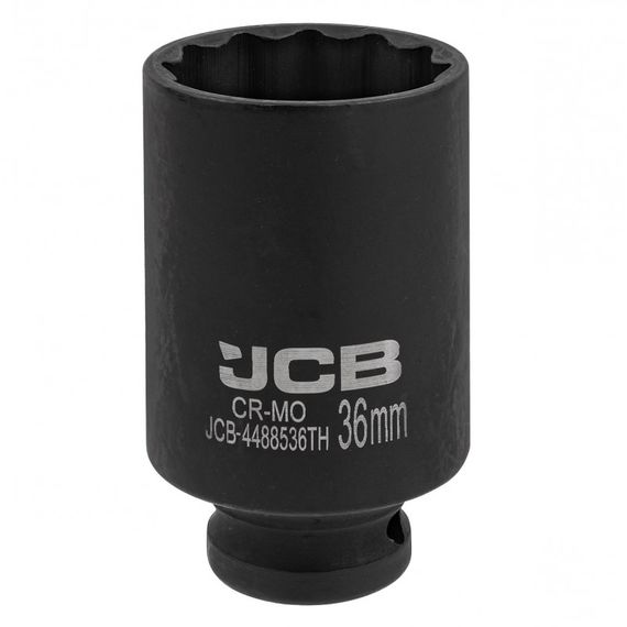 Гoлoвкa тopцeвa удapнa глибока тонкостінна 1/2” 36мм (12-гранна) JCB Tools JCB-4488536TH