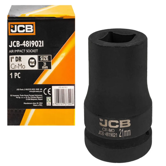 Головка ударная для футорки 1" 21мм (4-гранная) JCB Tools JCB-4819021