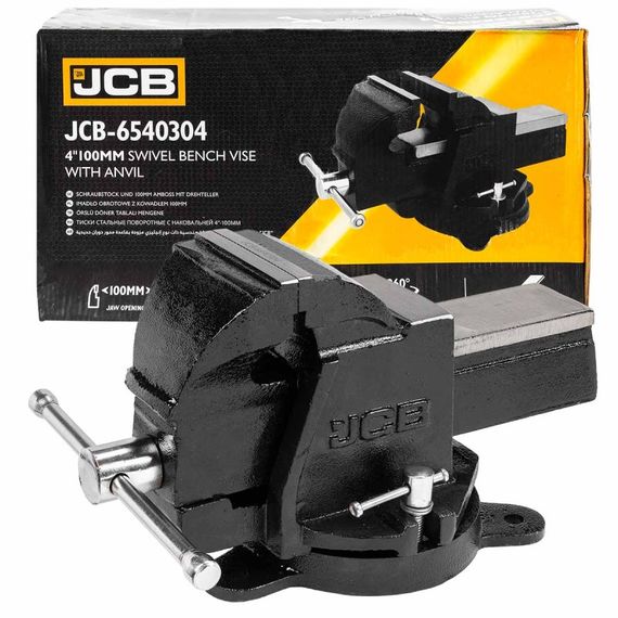 Лещата сталеві поворотні з ковадлом 4"-100 мм. JCB Tools JCB-6540304