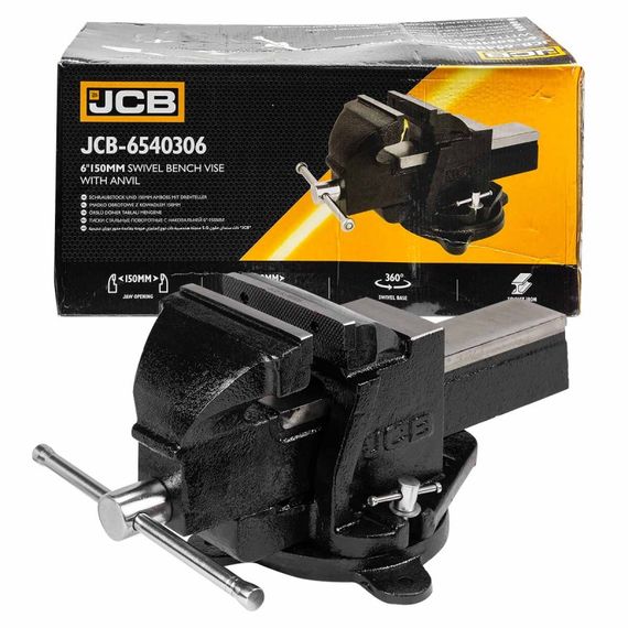 Лещата сталеві поворотні з ковадлом 6"-150 мм. JCB Tools JCB-6540306