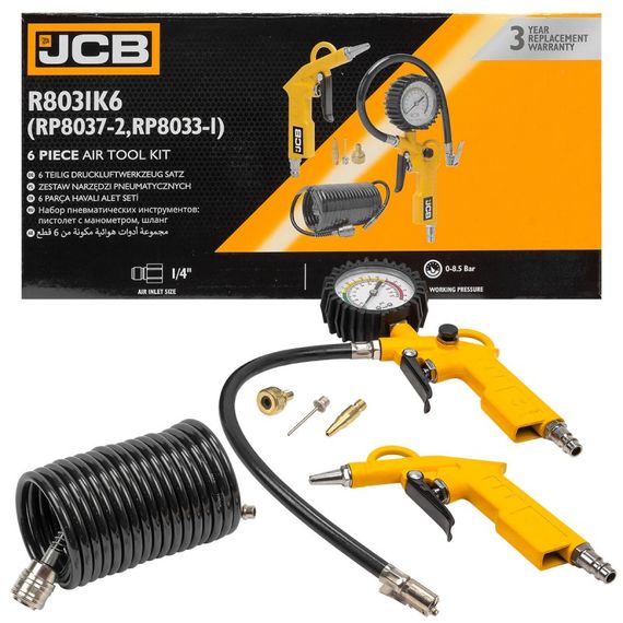 Набір пневмоінструменту JCB Tools JCB-R8031K6