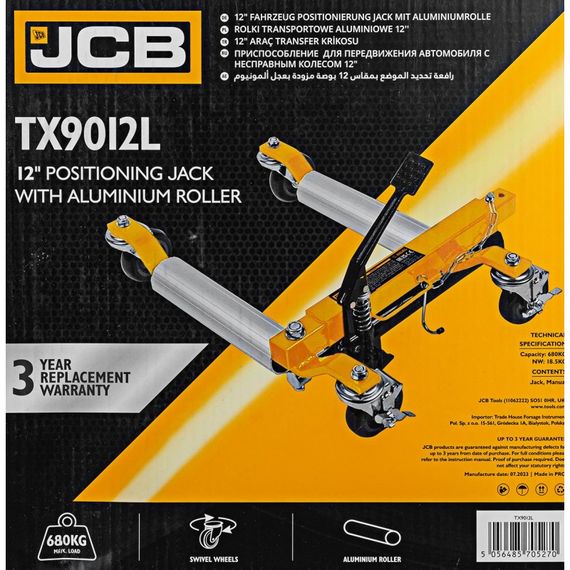 Візок під колесо для перемішення авто JCB Tools 680кг JCB-TX9012L