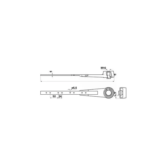 Головка коси жатки 84433779 New Holland - з планкою