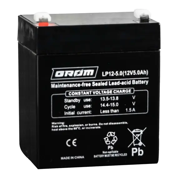 Тяговий акумулятор AGM 5.0Ah 12V Grom