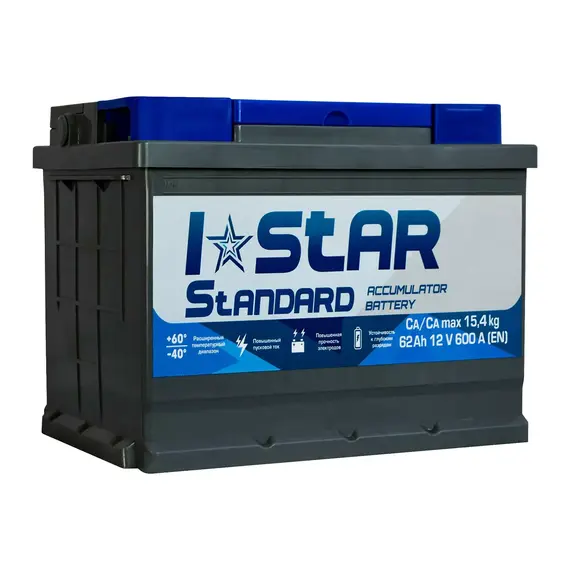 Автомобільний акумулятор 62 ISTAR Standard (+/-) EN600