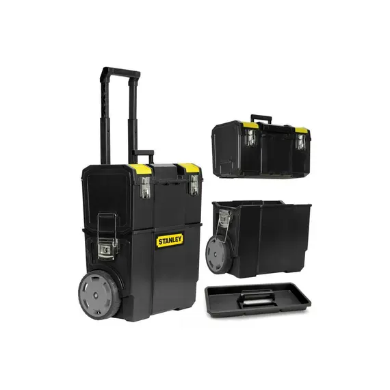 Ящики на колесах Ø= 178 мм 3-секційні STANLEY "Mobile WorkCenter"; 47.5 х 28.4 х 57.0 см
