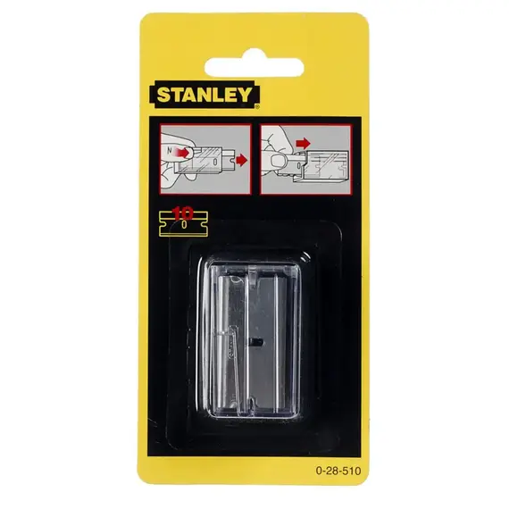 Лезвия сменные трапецевидные STANLEY : M= 40 х 40 мм для скребка STANLEY (0-28-500) 10 (Шт/Уп.)