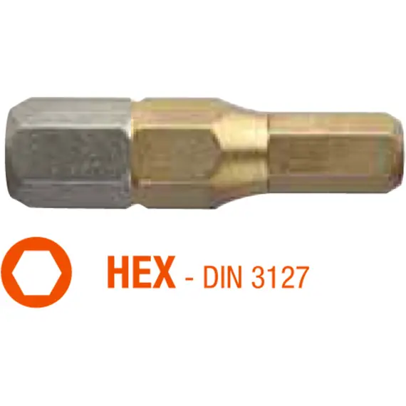 Насадка отверточная USH ISOTIN HEX SW 5 x 25 мм. Уп. 10 шт.