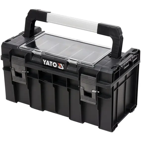 Ящик для інструментів YATO з органайзером з 5 комірками 450х260х240 мм пластиковий корпус