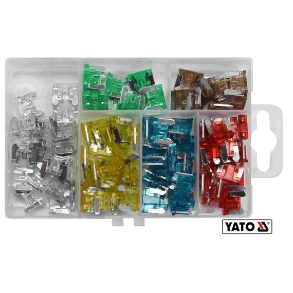 Предохранители автомобильные YATO MINI по 20 шт. для токов 10 15 20 25 А; 10шт-7.5 30А; 100шт