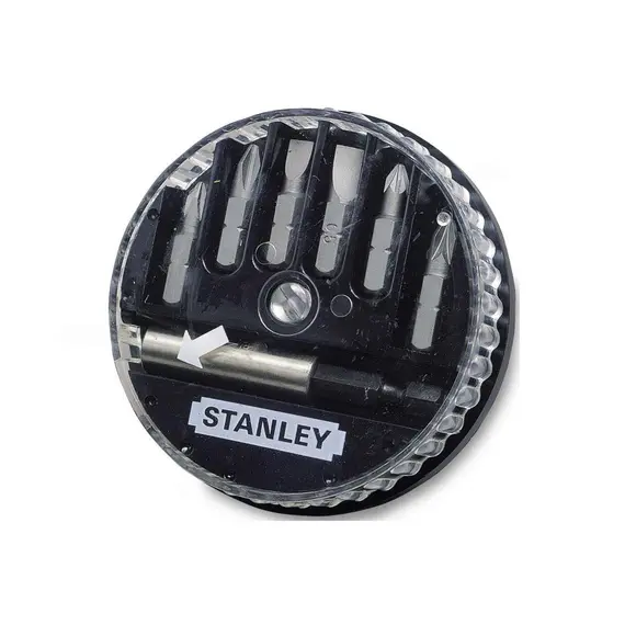 Набор насадок отверточных STANLEY : (SL5-6.5 PH0-1-2 PZ1-2) магнитный держатель 1/4". 7 Шт.