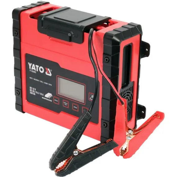 Зарядний прилад мережевий з LCD дисплеєм 230В YATO до акумуляторів 12V-2/8/15А макс. 240AГод