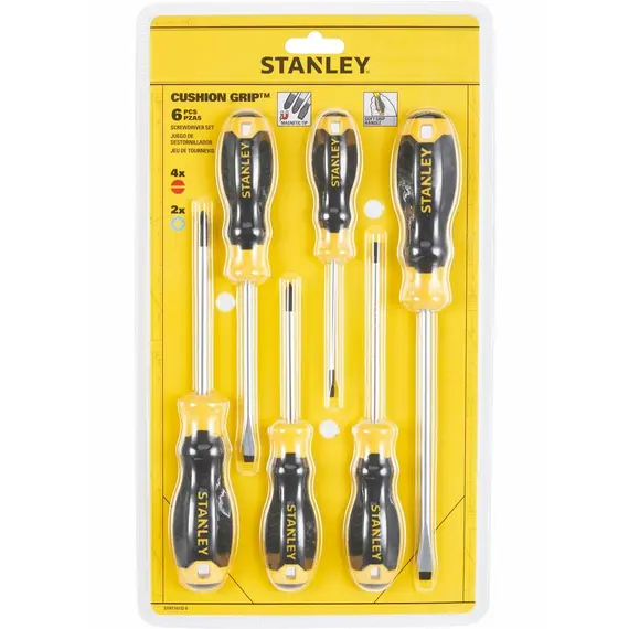 Набор отверток STANLEY "Cushion Grip S/DR" Набор отверток STANLEY "Cushion Grip S/DR" : 6 шт