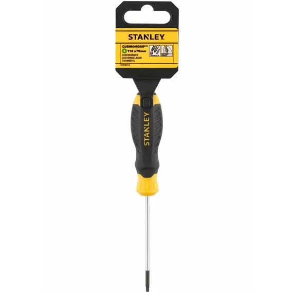 Отвертка звездная STANLEY "CushionGrip" S/D "TORX" Т10 x 75 мм