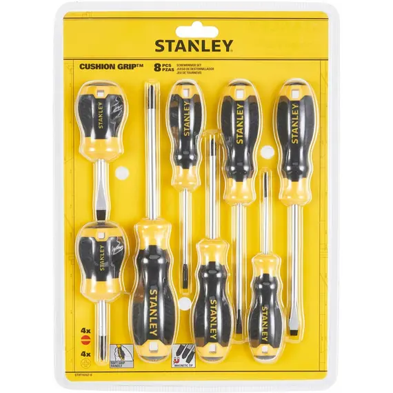 Набор отверток STANLEY "Cushion Grip S/DRIVER" Набор отверток STANLEY "Cushion Grip S/DRIVER" : 8 шт