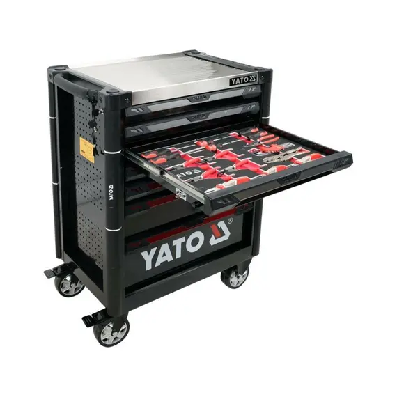 Шафа з інструментами YATO на колесах 7 шуфляд 977x 725x 480 мм набір 157 елем.