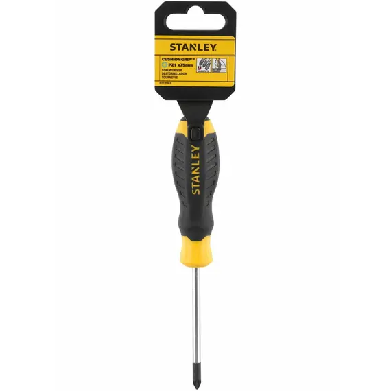 Отвертка крестовая STANLEY "Cushion Grip" S/D "POZIDRIV": PZ1 X 75MM