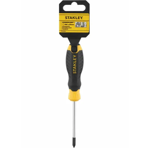 Отвертка крестовая STANLEY "Cushion Grip" S/D "Philips": PH1 X 75MM