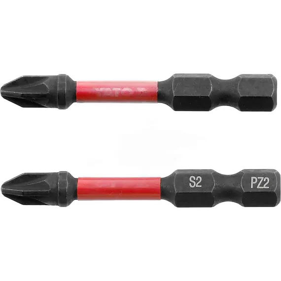 Насадка отверточная ударная YATO PZ2 х 50 мм. HEX 1/4" 2 шт.
