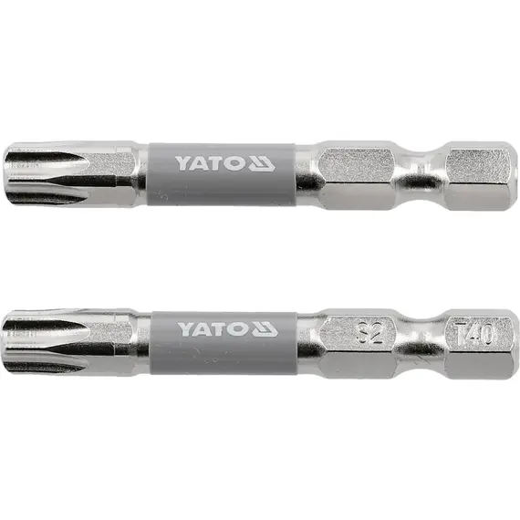 Насадка отверточная YATO TORX T40 х 50 мм. HEX 1/4" покрытая никелем 2 шт.